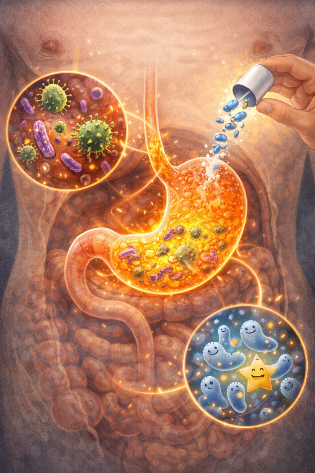 胃酸の役割と抗生剤の正しい付き合い方