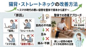 猫背・ストレートネックの改善方法｜スマホ時代の姿勢を整体で根本から直す