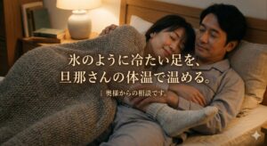 「氷のように冷たい足を、旦那さんの体温で温める。」奥様からの相談です。