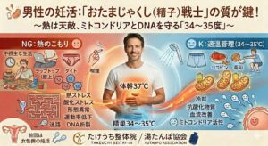 男性のおたまじゃくし戦士を守る「二つの温度」の魔法