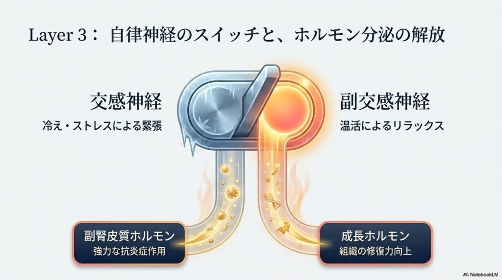 たけうち整体院|根本的な体温維持と自律神経・ホルモンバランスのイメージ
