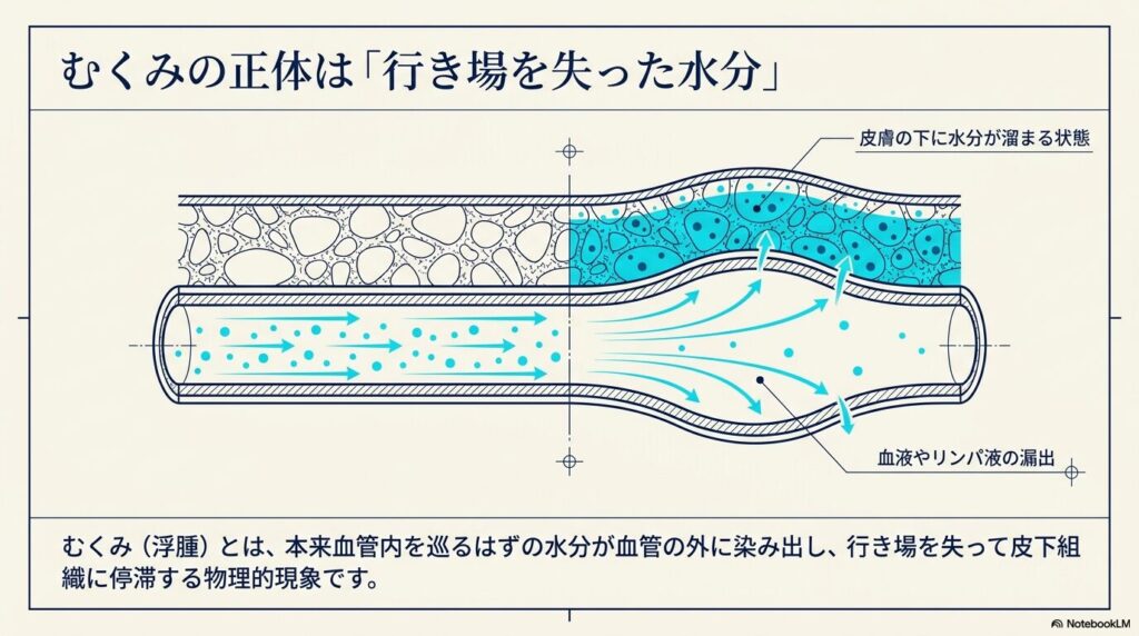たけうち整体院|手足のむくみ(浮腫の不定愁訴)を引き起こす4つの主な背景のイメージ